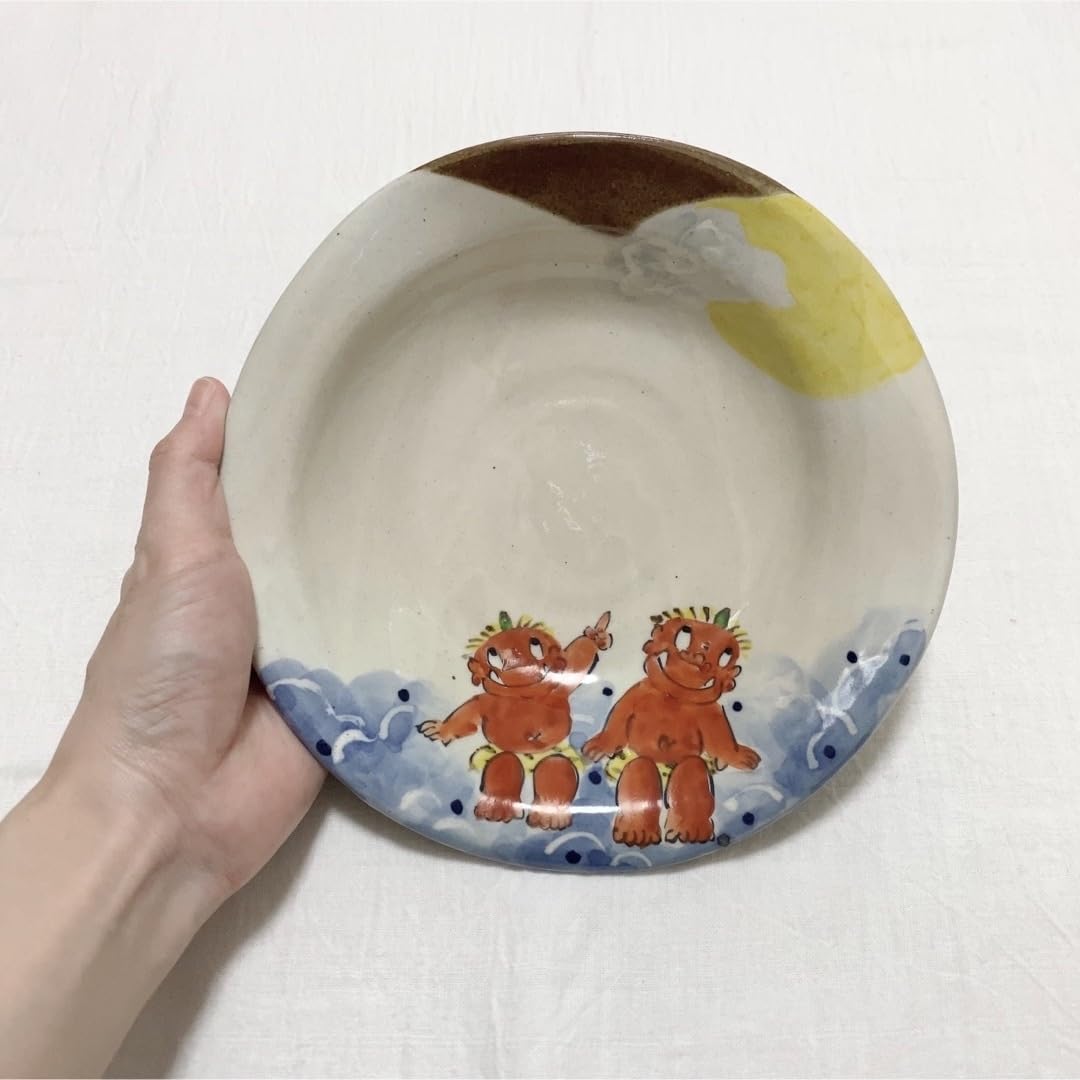 Amazon.co.jp: 波佐見焼 鬼のお月見 なぶり鉢 深皿 : ホーム＆キッチン